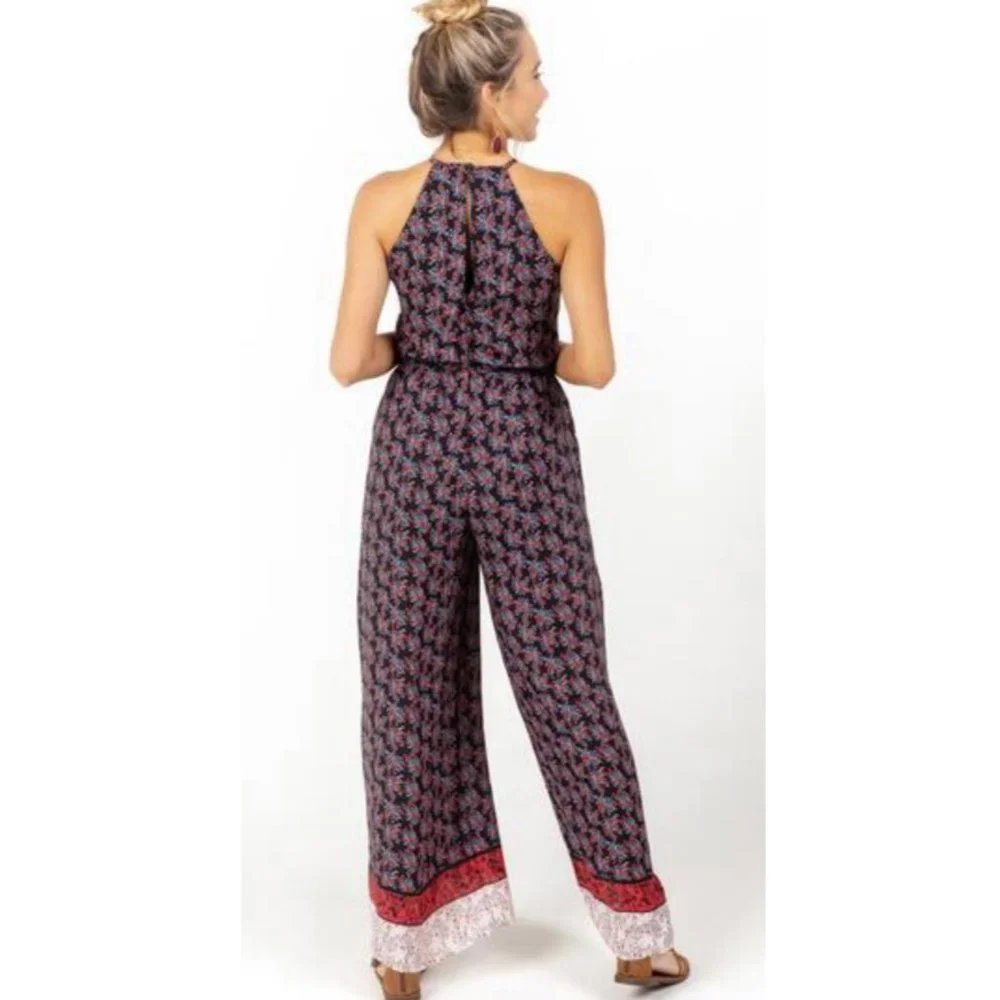 FRANCESCA'S Lisbeth Border Print Jumpsuit - Picture 4 of 10